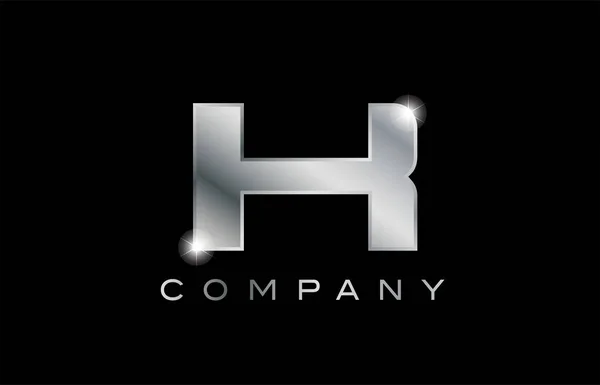 K argent lettre métallique logo design de l'entreprise — Image vectorielle