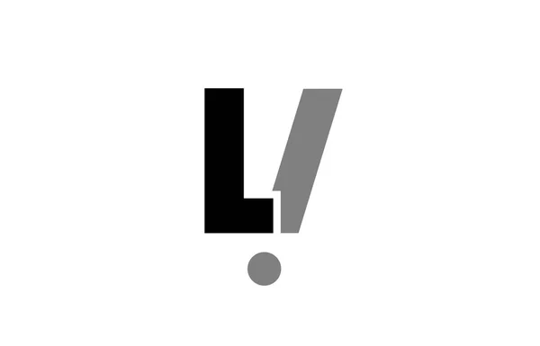 L Li μου μαύρο άσπρο γκρι αλφάβητο επιστολής λογότυπο εικονίδιο συνδυασμό — Διανυσματικό Αρχείο