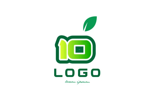 Número 10 numeral dígito logotipo ícone design — Vetor de Stock