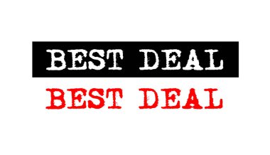 Daktilo ile en iyi anlaşma lastik damgası rozet metin logo desig ayarla