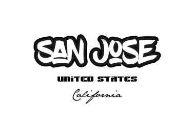 Amerika Birleşik Devletleri san jose california city Graffiti yazı tipi tipografi