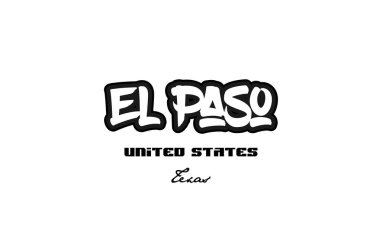 Amerika Birleşik Devletleri el paso texas city Graffiti yazı tipi tipografi desig