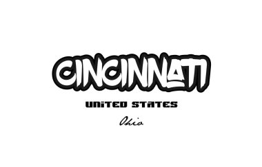 Amerika Birleşik Devletleri cincinnati ohio city Graffiti yazı tipi tipografi des