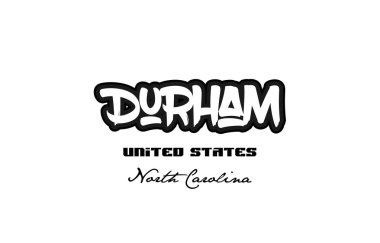 Amerika Birleşik Devletleri durham north carolina şehir Graffiti yazı tipi typograp