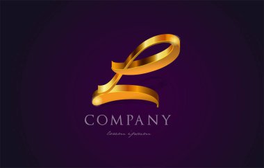 l altın altın Alfabe harf logo simge tasarım
