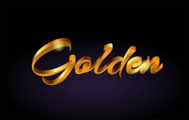 Mor zemin üzerine altın altın metin kelime 