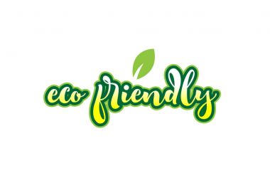 Eko Dostu kelime yazı tipi metin tipografik logo tasarımı ile yeşil l