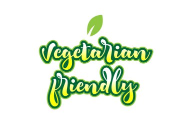 Vejetaryen dostu kelime yazı tipi metin tipografik logo tasarımı ile 