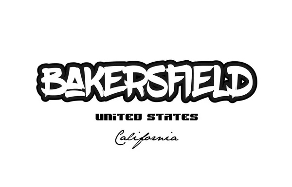 Estados Unidos da América bakersfield california city graffitti font typogra —  Vetores de Stock