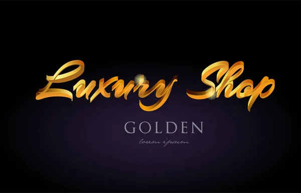 Luxus bolt arany arany szöveg word lila háttér — Stock Vector