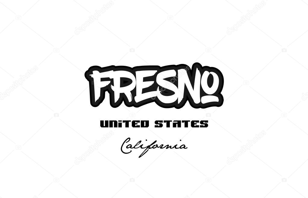 United States fresno california city graffitti font typography d