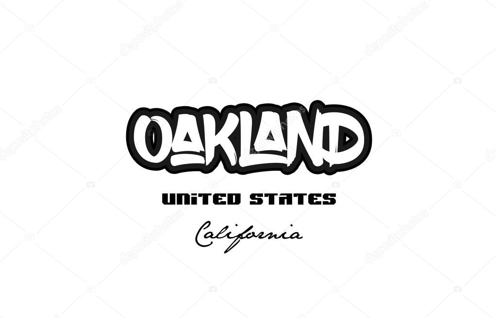 United States oakland california city graffitti font typography 