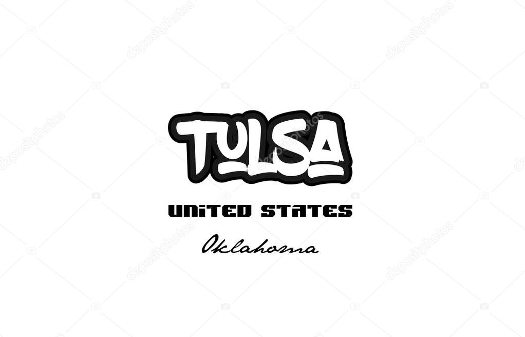 United States tulsa oklahoma city graffitti font typography desi