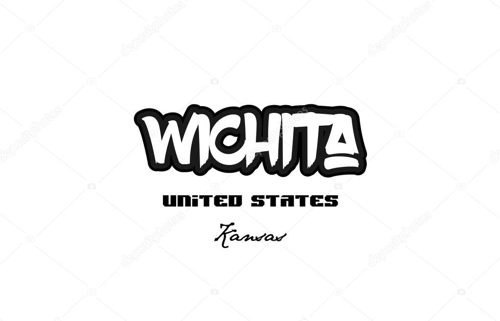 United States wichita kansas city graffitti font typography desi