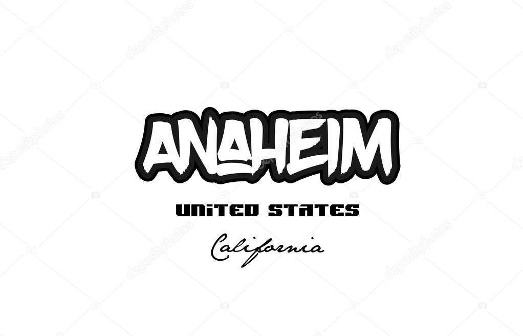United States anaheim california city graffitti font typography 