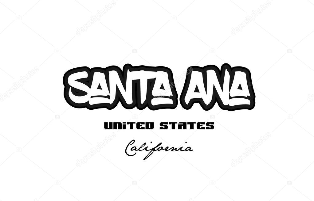 United States santa ana california city graffitti font typograph