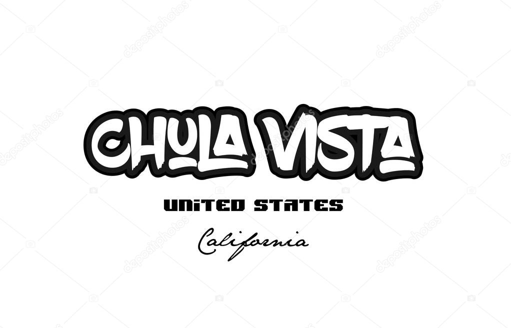 United States chula vista california city graffitti font typogra