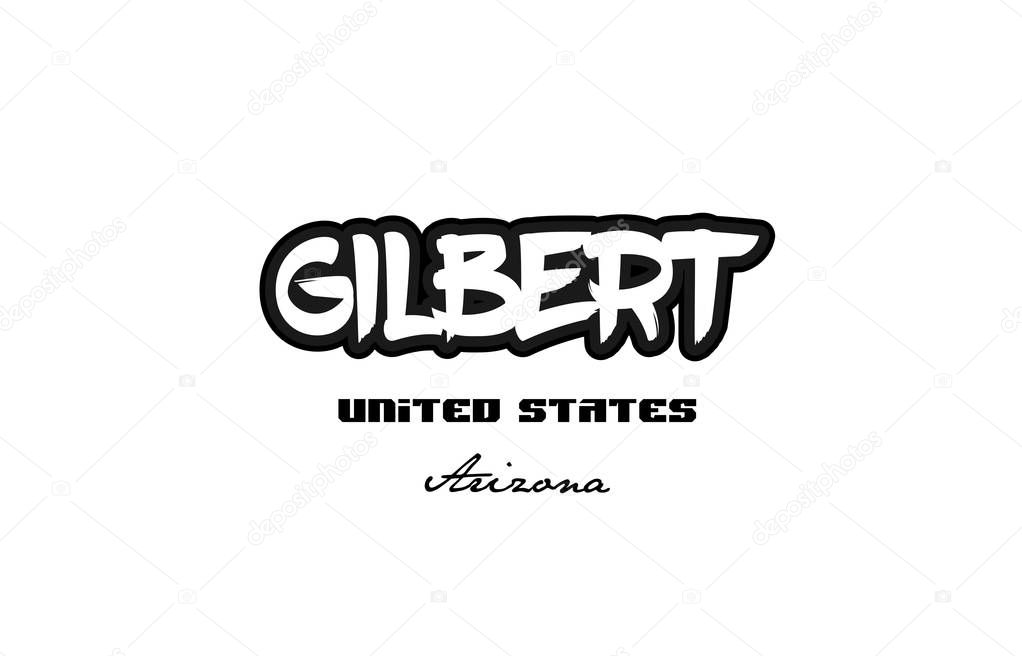 United States gilbert arizona city graffitti font typography des
