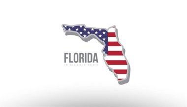 İlçe devlet vektör çizim bizimle Amerika Birleşik Devletleri bayrağı