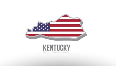 İlçe devlet vektör çizim bizimle Amerika Birleşik Devletleri bayrağı