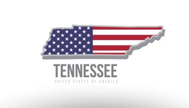 İlçe devlet vektör çizim bizimle Amerika Birleşik Devletleri bayrağı