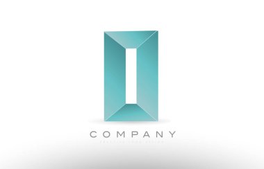 o Alfabe harf yeşil logo simge tasarım