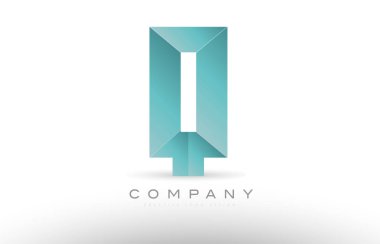 q Alfabe harf yeşil logo simge tasarım