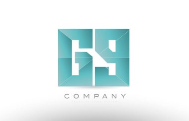 G9 g 9 Alfabe harf sayı kombinasyonu yeşil logo simgesi tasarım