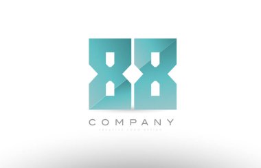 sayısal basamak yeşil logo simge tasarım 88 numaralı