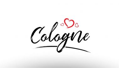 Köln Avrupa Avrupa şehir adını seviyorum kalp turizm logo simge d