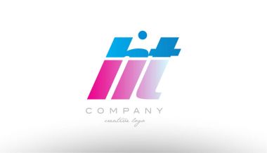 HT Airlik Alfabe harf kombinasyonu pembe mavi kalın logo simge desi