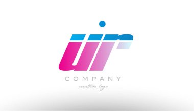 Senin Alfabe harf kombinasyonu pembe mavi kalın logo simge desi vardır