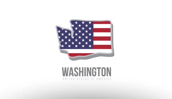 Vektoros illusztráció egy megyei államban, Amerikai Egyesült Államok Egyesült Államok zászló — Stock Vector