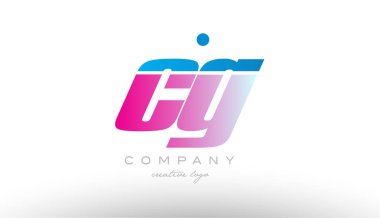 CG c g Alfabe harf kombinasyonu pembe mavi kalın logo simge desi