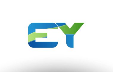 mavi yeşil ey e y Alfabe harf logo birlikte simgesi tasarım