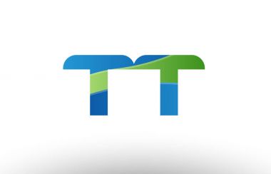 mavi yeşil tt t t Alfabe harf logo birlikte simgesi tasarım
