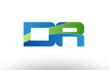 mavi yeşil dr d r Alfabe harf logo birlikte simgesi tasarım