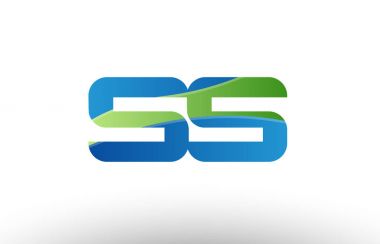 mavi yeşil ss s s Alfabe harf logo birlikte simgesi tasarım