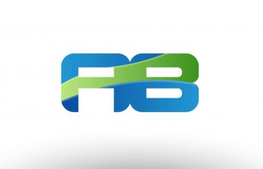 mavi yeşil ab bir b Alfabe harf logo birlikte simgesi tasarım