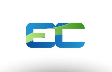 mavi yeşil ec e c Alfabe harf logo birlikte simgesi tasarım
