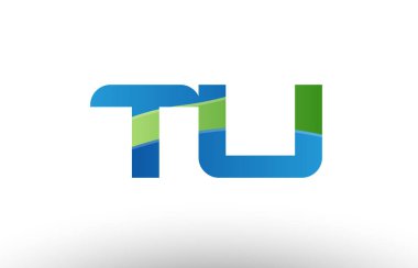 mavi yeşil tu t u Alfabe harf logo birlikte simgesi tasarım