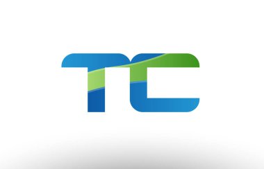 mavi yeşil tc t c Alfabe harf kombinasyonu simgesi tasarım logo