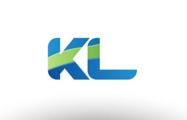 mavi yeşil kl k l Alfabe harf logo birlikte simgesi tasarım
