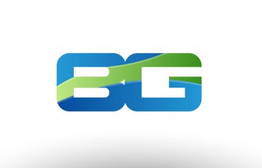 mavi yeşil bg b g Alfabe harf logo birlikte simgesi tasarım