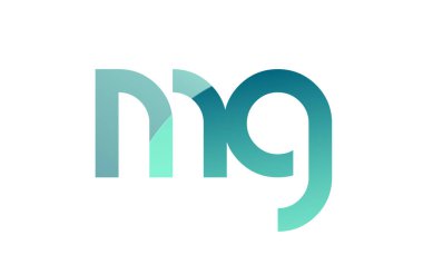 Yeşil degrade pastel modern mg m g Alfabe harf logo combina