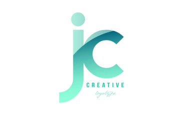 Yeşil degrade pastel modern Dizayn Merkezi j c Alfabe harf logo combina