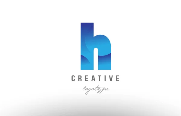 H Modrý gradient abeceda dopis logo ikony designu — Stockový vektor