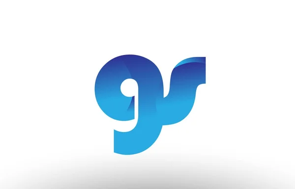 Синій градієнт g g g g s абетка літери логотипу комбінації піктограм дизайну — стоковий вектор