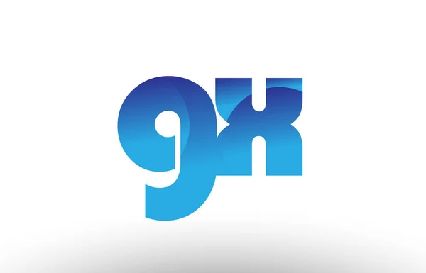 Blauwe kleurovergang gx g x alfabet letter logo combinatie pictogram desig — Stockvector