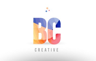 Turuncu mavi Alfabe harf m.ö. b c logo simge tasarım noktalı